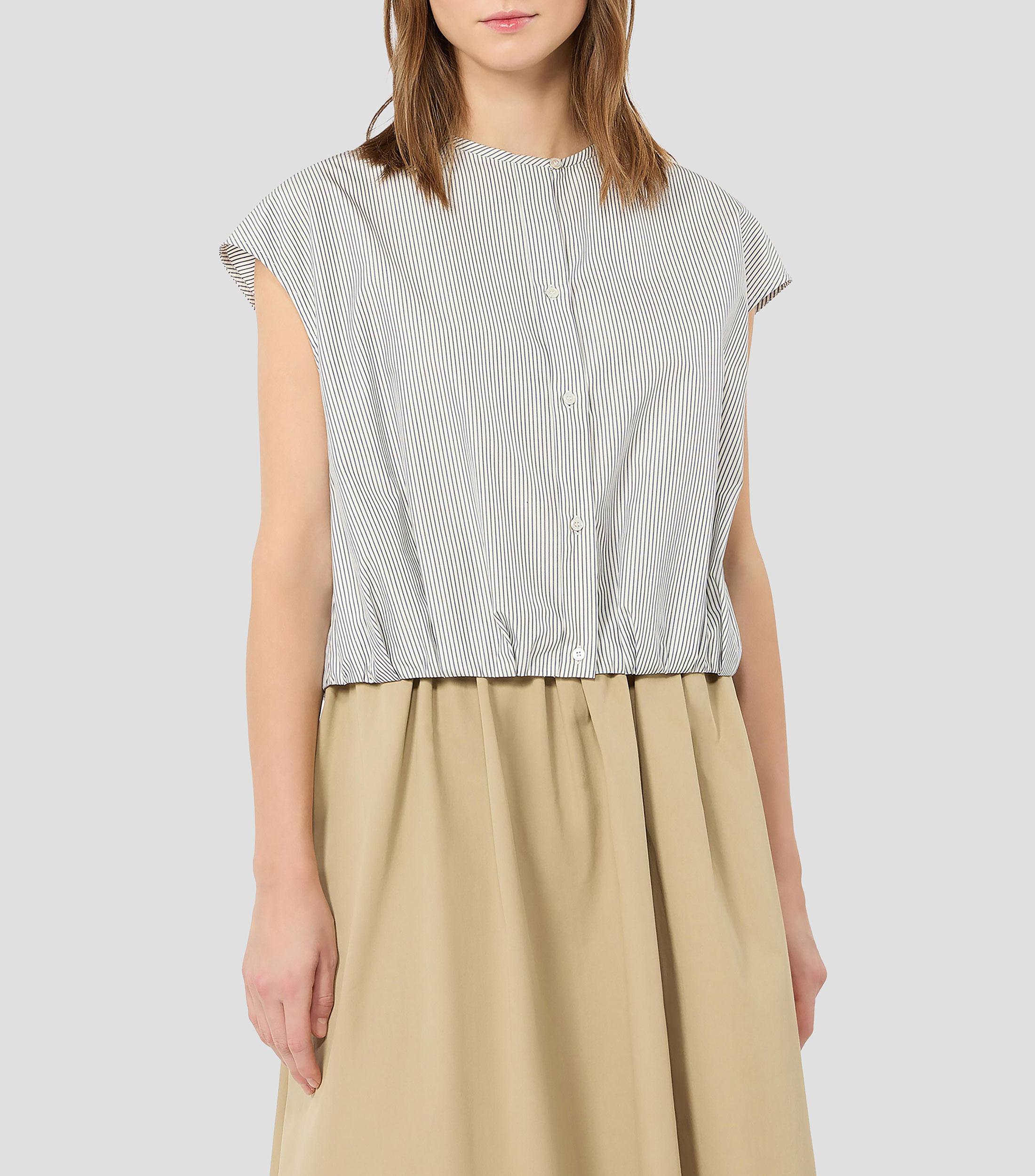 Blusa con líneas sin mangas Mujer